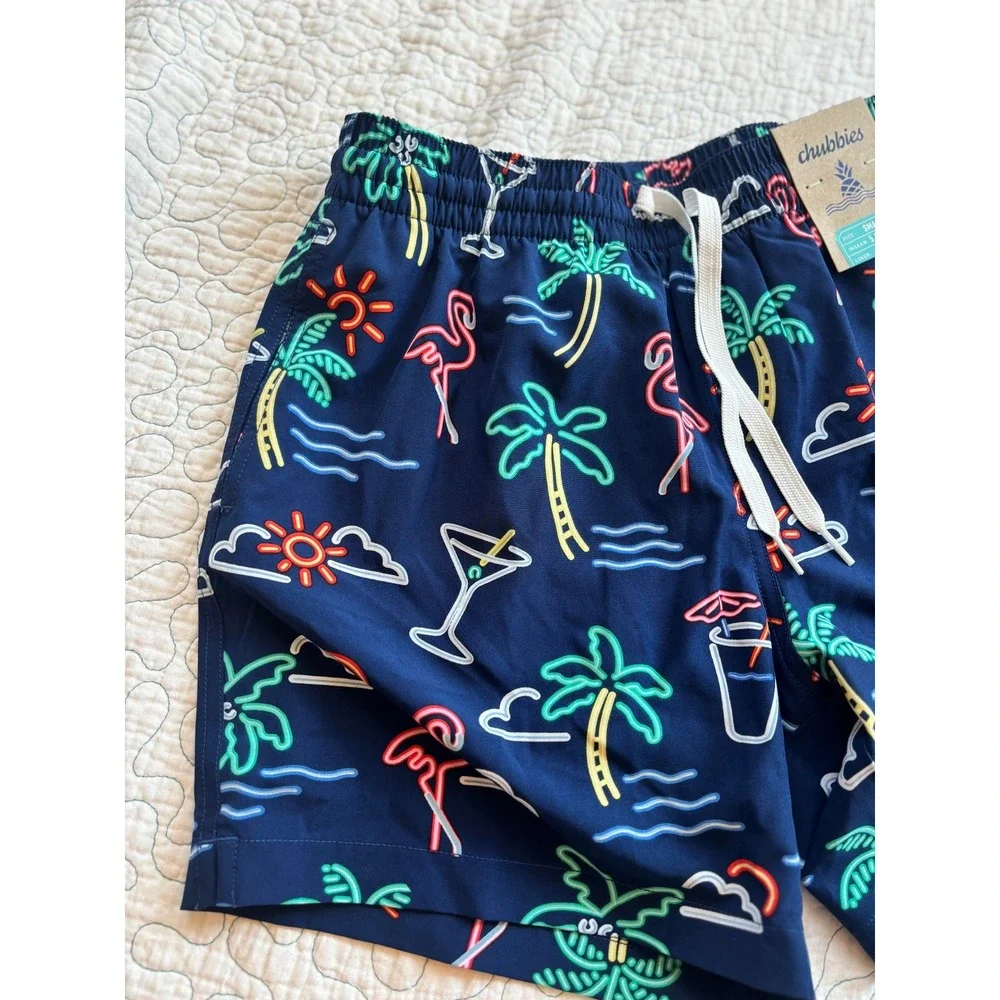 Chubbies Mens‎ Neon Tropical Swim Shorts 5.5
